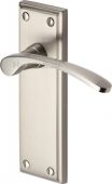 HIL8610-SN Heritage Brass Door Handle Lever Latch Hilton Design Satin Nickel Finish