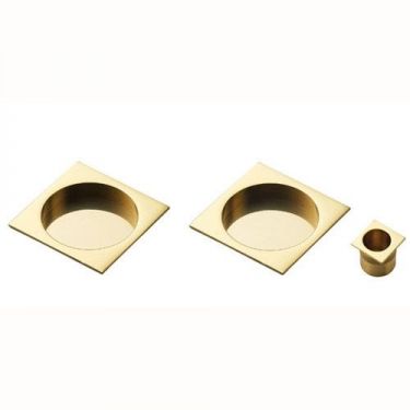 Click Here To Enlarge This Photo Of ART54AQ - Carlisle Brass Manital Sliding Door Flush Pull Set (Square) Polished Brass