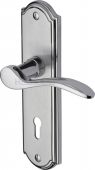 HOW1300-AP Heritage Brass Door Handle Lever Lock Howard Design Apollo Finish