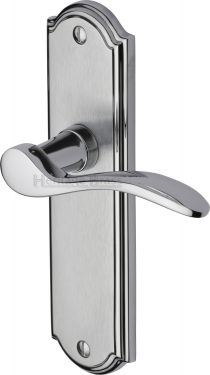Click Here To Enlarge This Photo Of HOW1310-AP Heritage Brass Door Handle Lever Latch Howard Design Apollo Finish
