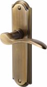 HOW1310-AT Heritage Brass Door Handle Lever Latch Howard Design Antique Brass Finish