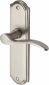 HOW1310-SN Heritage Brass Door Handle Lever Latch Howard Design Satin Nickel Finish