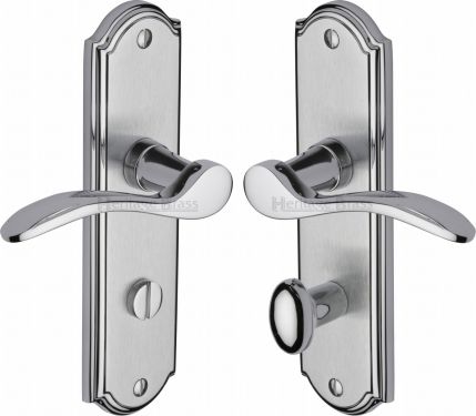 Click Here To Enlarge This Photo Of HOW1330-AP Heritage Brass Door Handle For Bathroom Howard Design Apollo Finish