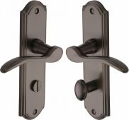 HOW1330-MB Heritage Brass Door Handle For Bathroom Howard Design Matt Bronze Finish