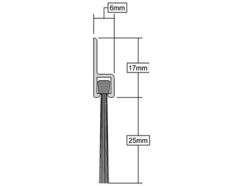 Click Here To Enlarge This Photo Of Stormguard Heavy Duty Brush Door Seal 914mm Gold (02SR0190914G)