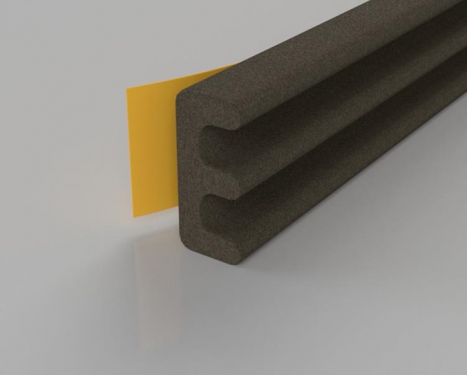 Click Here To Enlarge This Photo Of Stormguard EPDM E Section Weatherstrip Draught Seal 5m Brown (05SR033005MB)