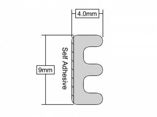 Click Here To Enlarge This Photo Of Stormguard EPDM E Section Weatherstrip Draught Seal 5m Brown (05SR033005MB)