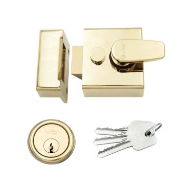 Click Here To Enlarge This Photo Of ZNL40EB - Zoo Hardware 40mm Narrow Nightlatch c/w 5 Pin Cylinder - Electro Brass