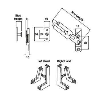 Click Here To Enlarge This Photo Of AS11628 - ASEC Concealed Locking Window Restrictor Kit &lpar;Left Hand&rpar;