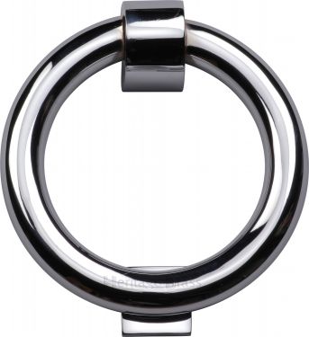 Click Here To Enlarge This Photo Of K1270-PC Heritage Brass Ring Knocker Polished Chrome Finish