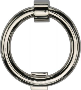 Click Here To Enlarge This Photo Of K1270-PNF Heritage Brass Ring Knocker Polished Nickel Finish