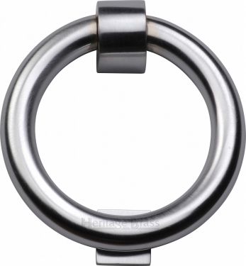 Click Here To Enlarge This Photo Of K1270-SC Heritage Brass Ring Knocker Satin Chrome Finish