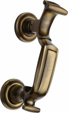 Click Here To Enlarge This Photo Of K1300-AT Heritage Brass Doctor Knocker Antique Brass Finish