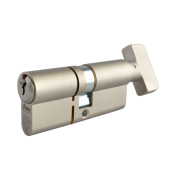 AS11757 - ASEC Kite Elite 3 Star Snap Resistant Euro Key & Turn Cylinder - 100mm 50/T50 (45/10/45T) KD Nickel Plated