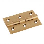 HDPBW21SB - Carlisle Brass Double Phosphor Bronze Washered Butt Hinges 76mm x 50mm x 2.5mm Satin Brass
