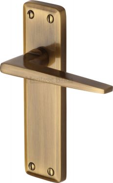 Click Here To Enlarge This Photo Of KEN6810-AT Heritage Brass Door Handle Lever Latch Kendal Design Antique Brass Finish