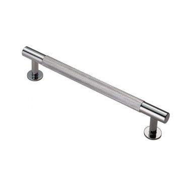 Click Here To Enlarge This Photo Of FTD700CCP - Carlisle Brass Fingertip Design Knurled Pull Handle 190mm (160mm c/c) Polished Chrome
