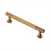 FTD700BSB - Carlisle Brass Fingertip Design Knurled Pull Handle 158mm (128mm c/c) Satin Brass