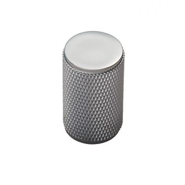 Click Here To Enlarge This Photo Of FTD702CP - Carlisle Brass Fingertip Design Knurled Knob 18mm dia (30mm projection) Polished Chrome