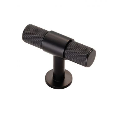 Click Here To Enlarge This Photo Of FTD701MB - Carlisle Brass Fingertip Design Knurled T-Bar Knob 50mm Matt Black