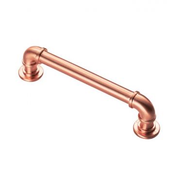 Click Here To Enlarge This Photo Of FTD402BSCO - Carlisle Brass Fingertip Design Pipe Handle 152mm (128mm c/c) Satin Copper