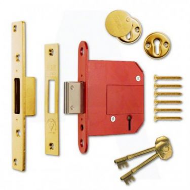 Click Here To Enlarge This Photo Of ERA Fortress 261-31 BS 5 Lever Deadlock 64mm Polished Brass Keyed to Differ