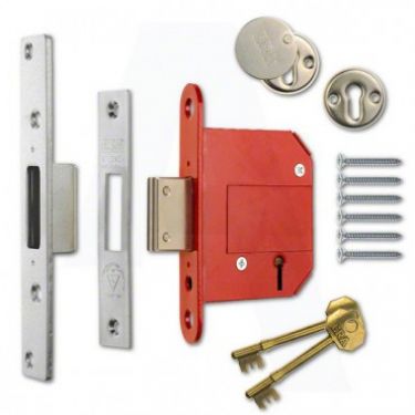 Click Here To Enlarge This Photo Of ERA Fortress 361-51 BS 5 Lever Deadlock 76mm Satin Chrome Keyed to Differ