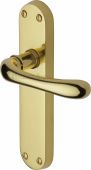 LUN5310-PB Heritage Brass Door Handle Lever Latch Luna Design Polished Brass Finish