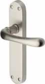 LUN5310-SN Heritage Brass Door Handle Lever Latch Luna Design Satin Nickel Finish