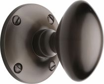 MAY960-MB Heritage Brass Mortice Knob on Rose Mayfair Design Matt Bronze Finish
