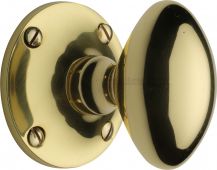 MAY960-PB Heritage Brass Mortice Knob on Rose Mayfair Design Polished Brass Finish