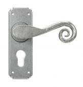 45592 From The Anvil Pewter Monkeytail Lever Euro Lock Set