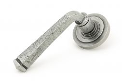 45632 From The Anvil Pewter Avon Round Lever on Rose Set (Art Deco)