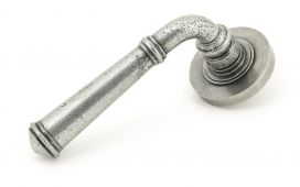 45643 From The Anvil Pewter Regency Lever on Rose Set (Plain)