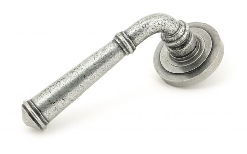 Click Here To Enlarge This Photo Of 45644 From The Anvil Pewter Regency Lever on Rose Set (Art Deco)