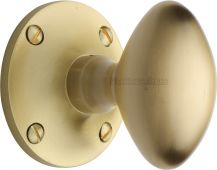 MAY960-SB Heritage Brass Mortice Knob on Rose Mayfair Design Satin Brass Finish