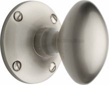 MAY960-SN Heritage Brass Mortice Knob on Rose Mayfair Design Satin Nickel Finish