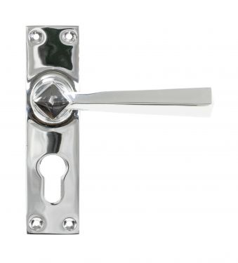 Click Here To Enlarge This Photo Of 45762 From The Anvil Polished Chrome Straight Lever Euro Lock Set
