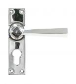 45762 From The Anvil Polished Chrome Straight Lever Euro Lock Set