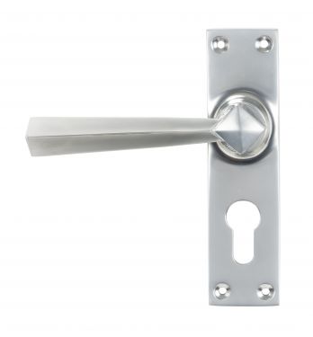 Click Here To Enlarge This Photo Of 45763 From The Anvil Satin Chrome Straight Lever Euro Lock Set
