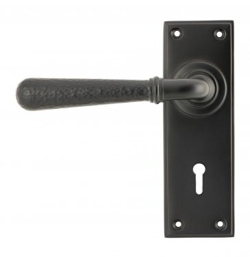Click Here To Enlarge This Photo Of 46221 From The Anvil Aged Bronze Hammered Newbury Lever Lock Set