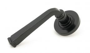49957 From The Anvil Black Avon Round Lever on Rose Set (Plain) - Unsprung