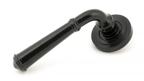 Click Here To Enlarge This Photo Of 49970 From The Anvil Black Regency Lever on Rose Set (Art Deco) - Unsprung