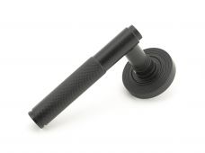 50011 From The Anvil Matt Black Brompton Lever on Rose Set (Beehive) - Unsprung