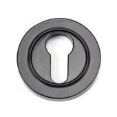 45719 From The Anvil Black Round Euro Escutcheon (Plain)