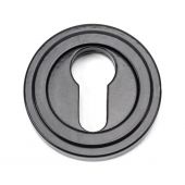 45720 From The Anvil Black Round Euro Escutcheon (Art Deco)