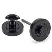 45743 From The Anvil Black Round Thumbturn Set (Plain)