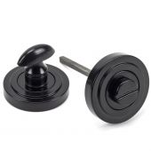 45744 From The Anvil Black Round Thumbturn Set (Art Deco)