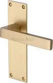 MET4910-SB Heritage Brass Door Handle Lever Latch Metro Design Satin Brass Finish