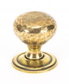 46021 From The Anvil Aged Brass Hammered Mushroom Cabinet Knob 32mm
